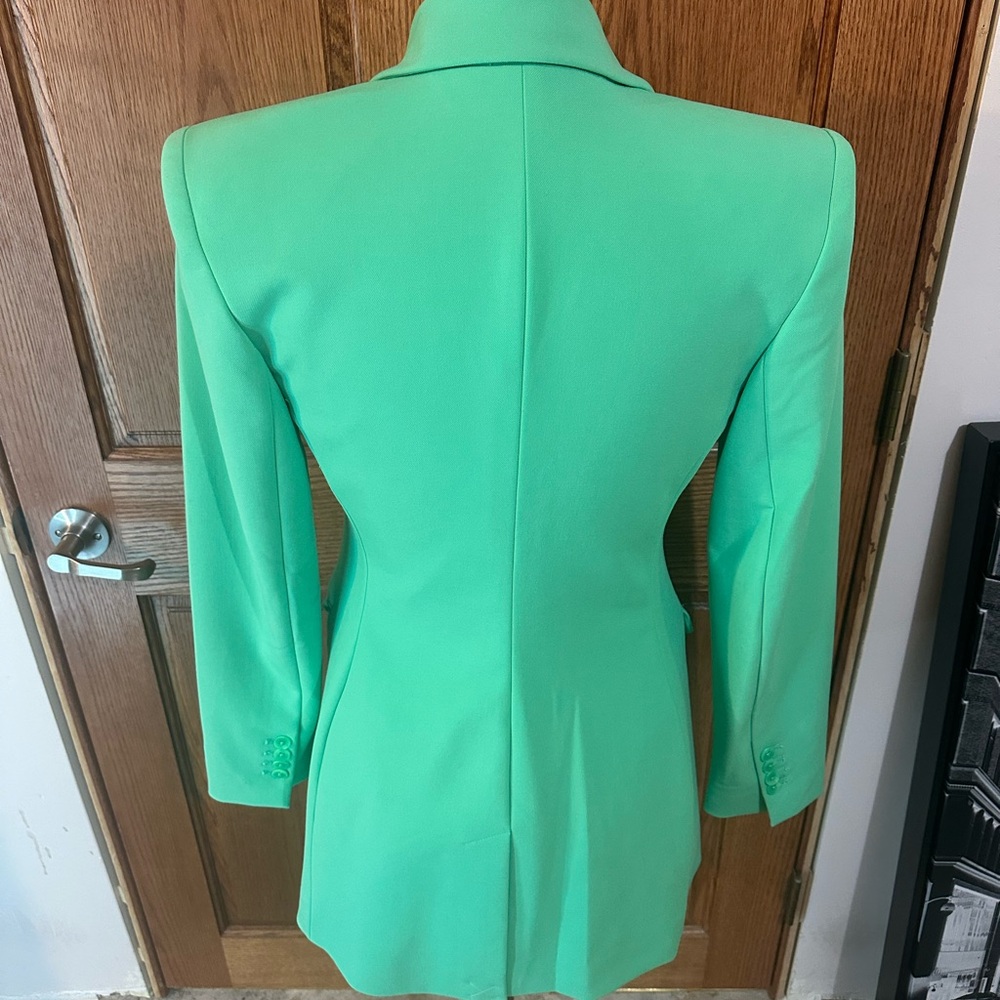 Express Mint Green Double-Breasted Blazer - Picture 6 of 10